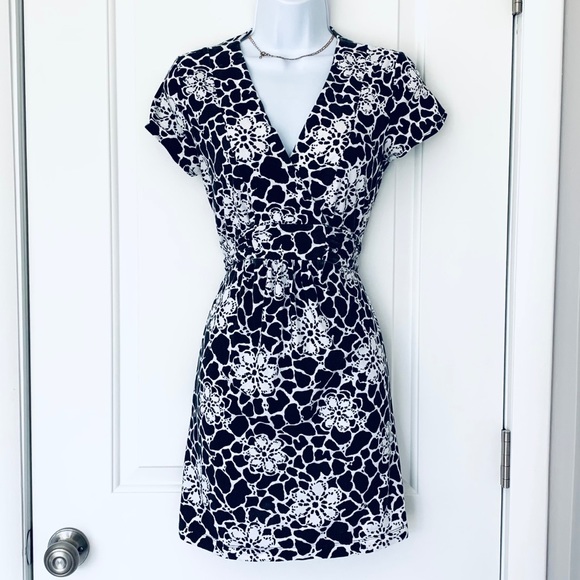 Rgl New York black & white tie-waist mini-dress - Picture 3 of 6